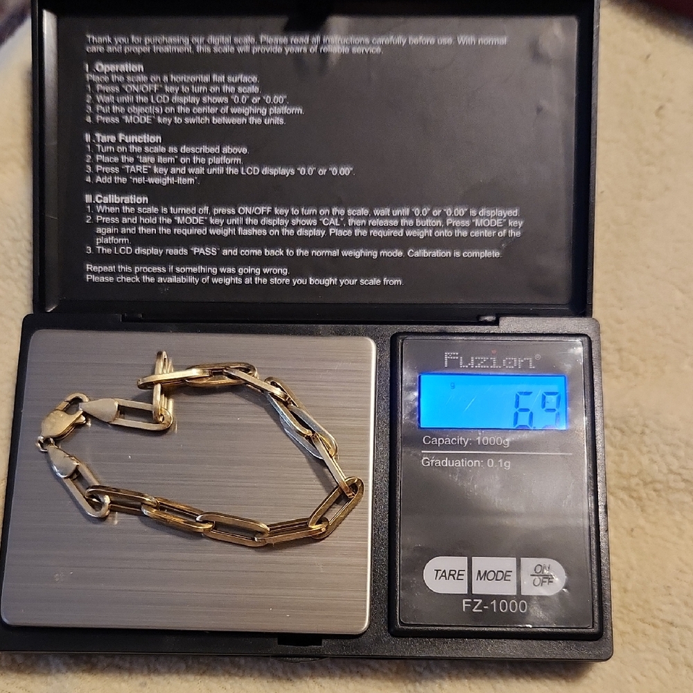 Helzberg Diamonds 14k Gold Paper Clip Bracelet